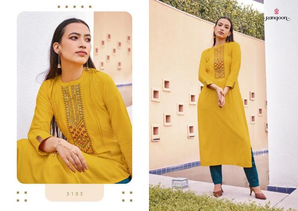 Rangoon Park 3 Rayon Designer Kurti